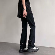 Men Jeans White Jeans Men's Summer Straight-Leg Trousers