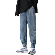 Men Jeans Loose Straight Wide Leg Summer Casual Trousers