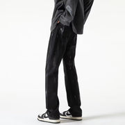 Men Jeans Tie-Dyed Jeans Men's Spring and Autumn Black Straight Pants