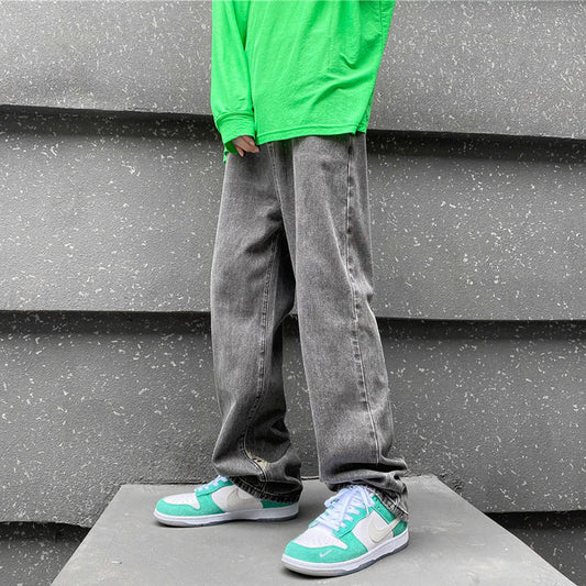 Men Jeans Hiphop Pants Men's Autumn and Winter Hip Hop Denim Trousers