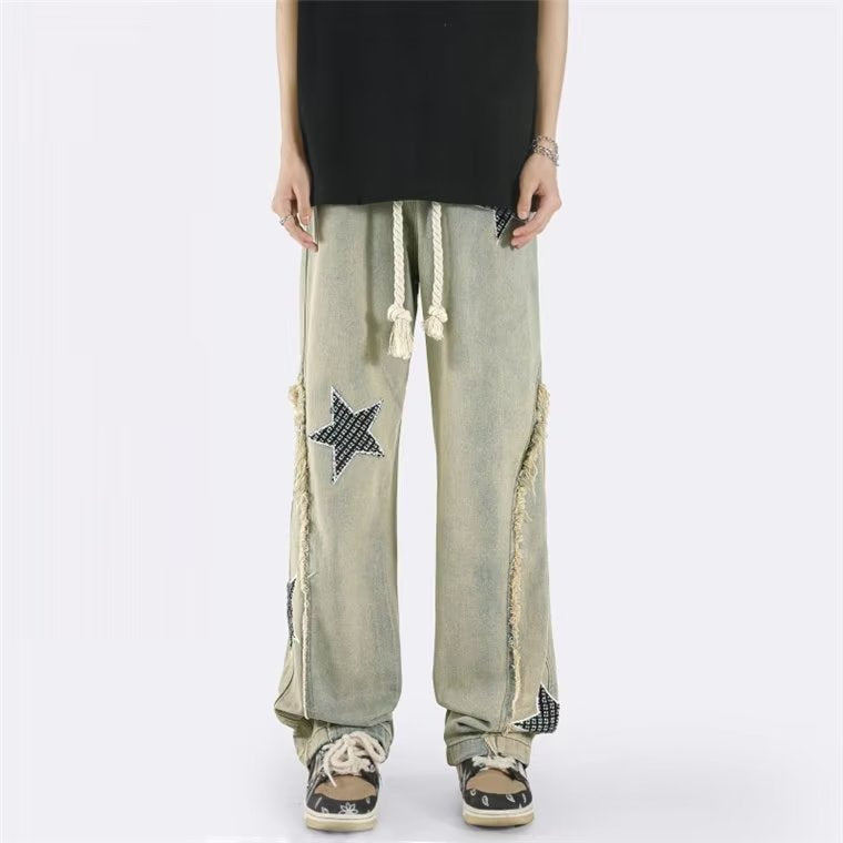 Men Jeans Retro XINGX Baggy Straight Trousers