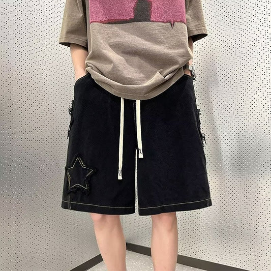 Men Jeans Hiphop XINGX Shorts Men's Summer Casual Oversize