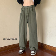 Men Jeans Black Vintage Jeans Oversize Overalls