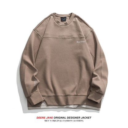 Men Pullover Hoodie Spring Sweater Men Loose Retro Casual