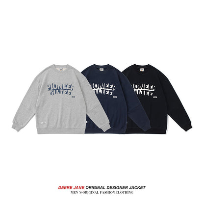 Men Pullover Hoodie Spring Sweater Male American Style Loose Versatile Casual Top