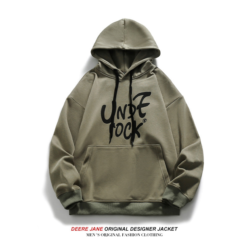 Men Pullover Hoodie Autumn and Winter Cotton Hooded Men's Loose All-Matching