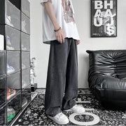 Men Jeans Oversize Autumn Wide Leg Pants Baggy Straight Trousers