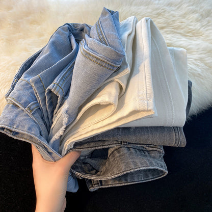 Men Jeans Ripped Jeans Men's Summer Straight Loose Pants