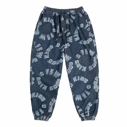 Men Jeans Hiphop Jeans Men's Summer Loose Cargo Pants