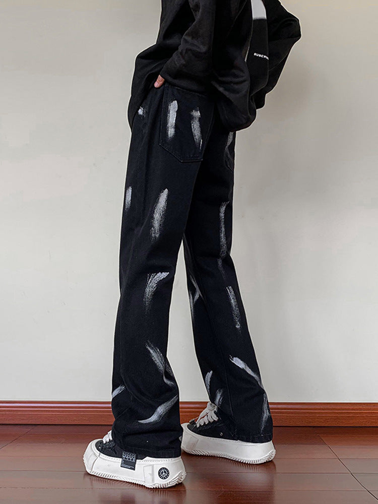 Men Jeans Slim Jeans Spring and Autumn Bootcut Trousers