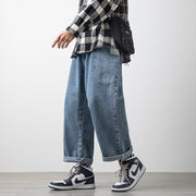 Men Jeans Straight Jeans Men's Summer plus Size Pants Loose Cargo Pants