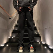 Men Jeans Fork Jeans Men Spring Retro Washed Straight-Leg Pants