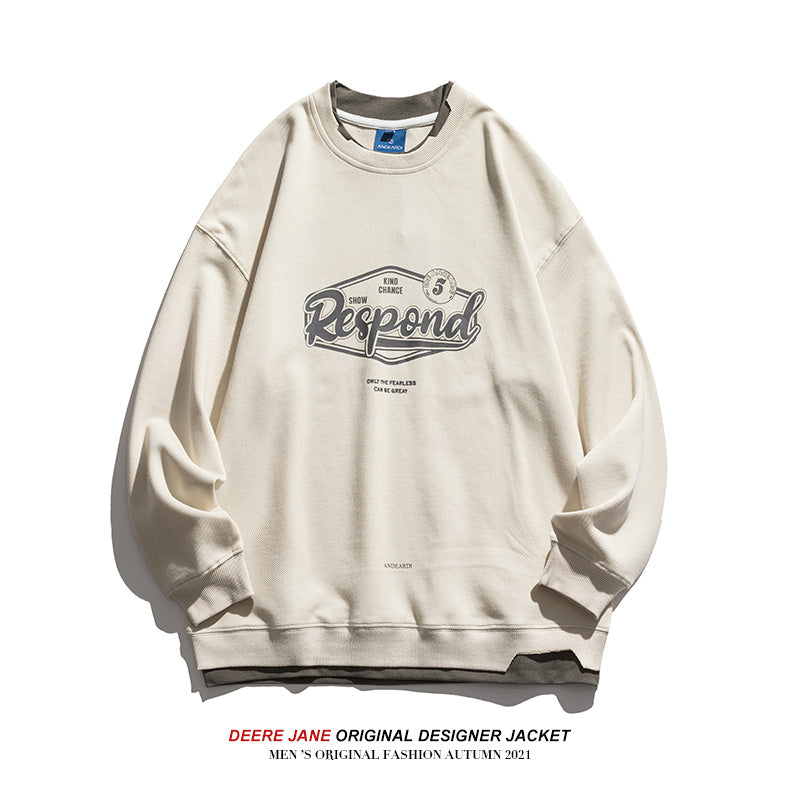 Men Pullover Hoodie Spring Loose Casual Top