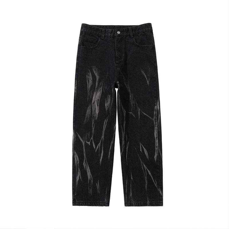 Men Jeans Hiphop Pants Loose Straight Jeans