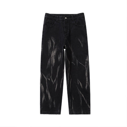 Men Jeans Hiphop Pants Loose Straight Jeans