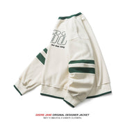 Men Pullover Hoodie Autumn and Winter Stitching Sweater Men's Fashion