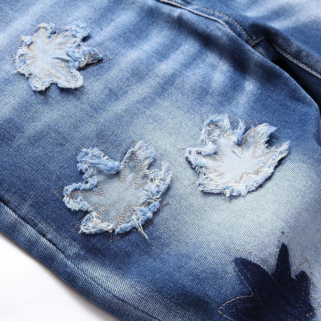 DSQ2 Jeans Maple Leaf Stickers Broken Copper Jeans