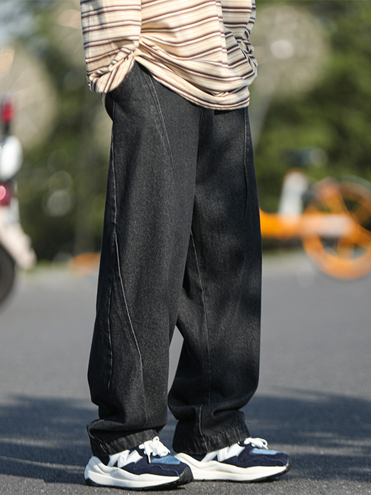 Men Jeans Vintage Cityboy Jeans Men's Straight Loose Oversize Pants