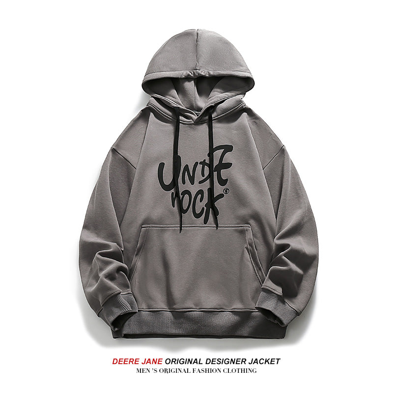 Men Pullover Hoodie Autumn and Winter Cotton Hooded Men's Loose All-Matching