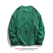Men Pullover Hoodie Spring Sweater Men's Retro Loose Top
