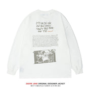 Men Pullover Hoodie Loose round Neck Long Sleeve Sweater Men Spring and Autumn