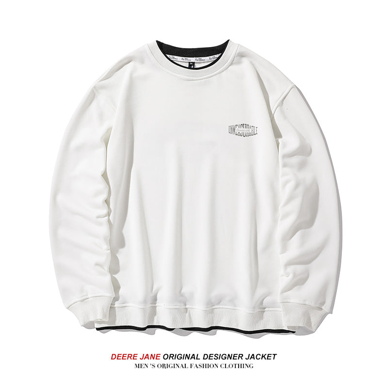 Men Pullover Hoodie Spring Sweater Men's Loose All-Match American Style Trend