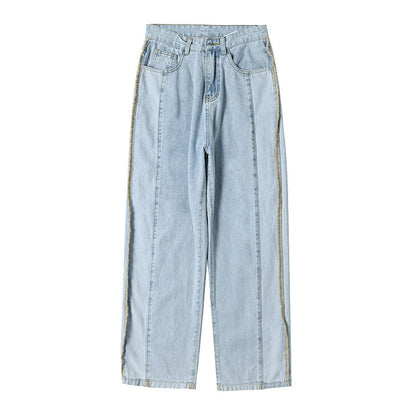 Men Jeans Retro Baggy Straight Trousers