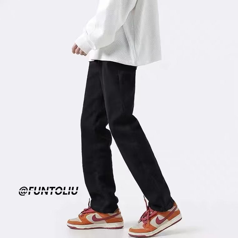 Men Jeans Summer Loose Straight Slim Casual Trousers