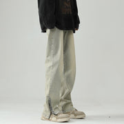 Men Jeans Retro Washed Worn Jeans