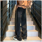 Men Jeans Retro Washed Jeans Men's Spring and Autumn Loose Wide-Leg Straight Trousers