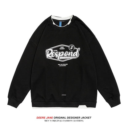 Men Pullover Hoodie Spring American Loose Casual Top