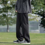 Men Jeans Summer Loose Wide Leg Pants Straight-Leg Trousers