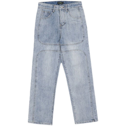 Men Jeans Retro Loose Summer Hip Hop Straight Casual Trousers
