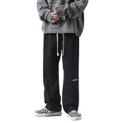 Men Jeans Spring and Autumn Straight Retro Wide-Leg Pants