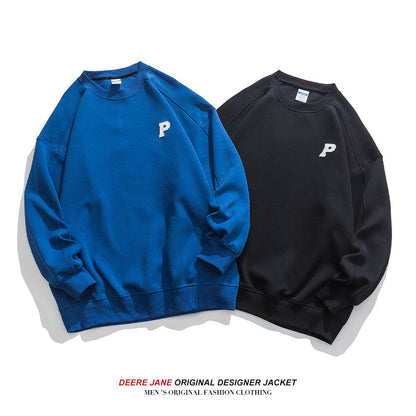 Men Pullover Hoodie Spring Sweater Men's Loose All-Match Casual
