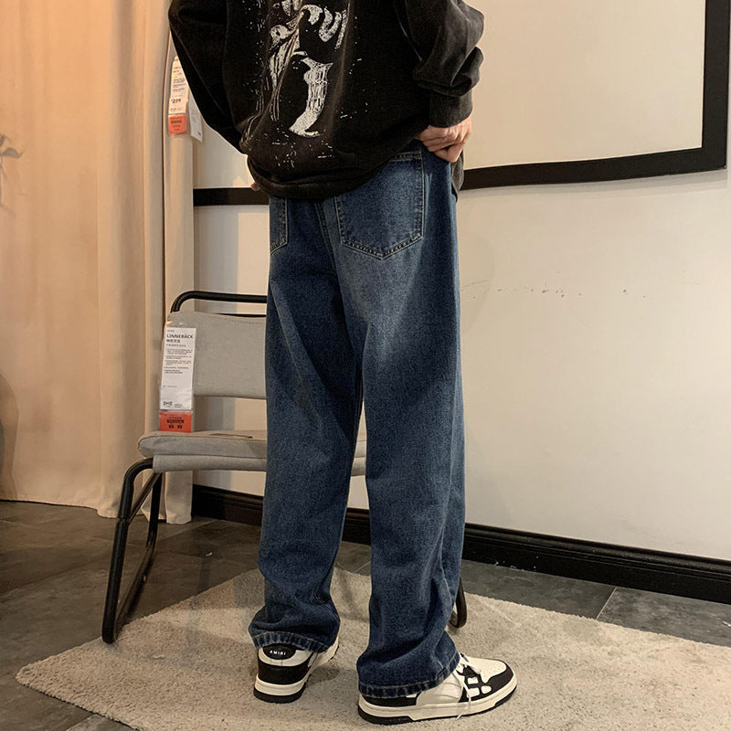 Men Jeans Oversize Straight-Leg Pants