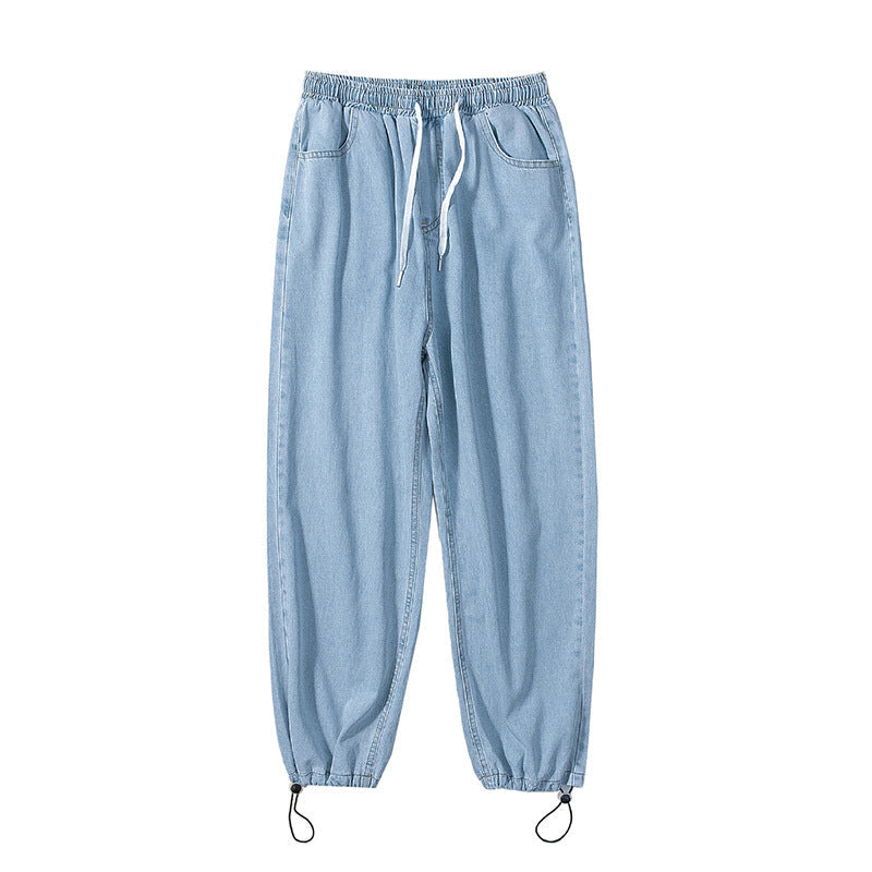 Men Jeans Fall Loose Straight Trousers