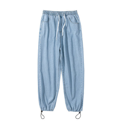 Men Jeans Fall Loose Straight Trousers