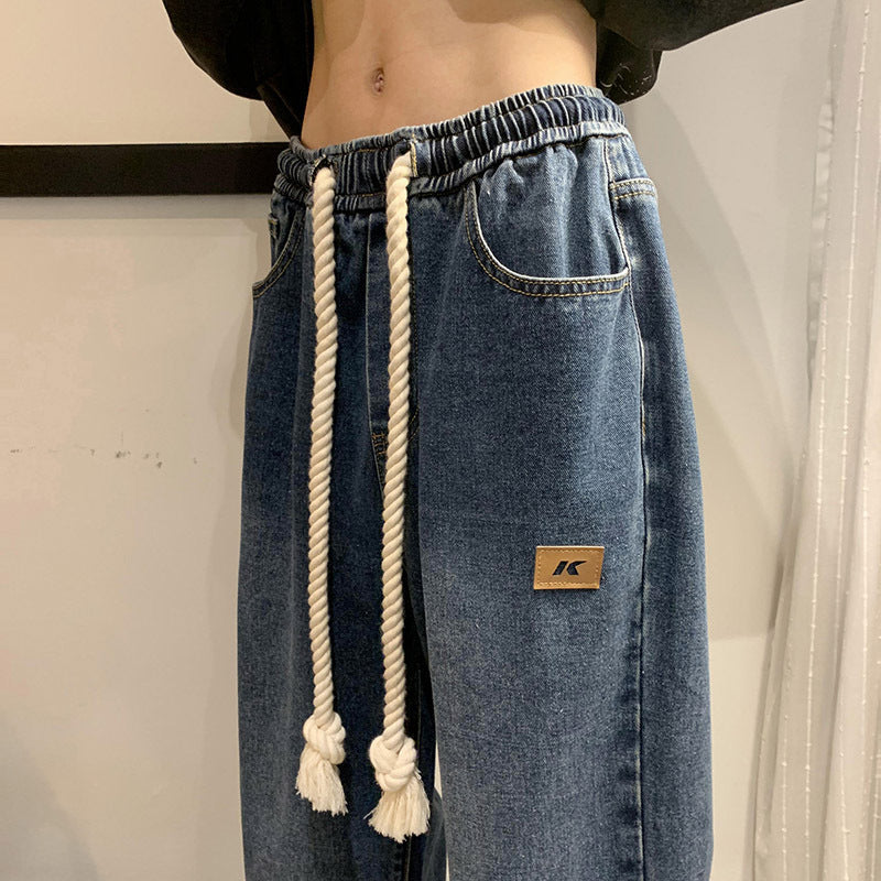 Men Jeans Oversize Straight-Leg Pants