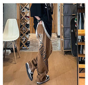 Men Jeans Vintage Jeans Spring and Autumn Distressed Baggy Straight Trousers