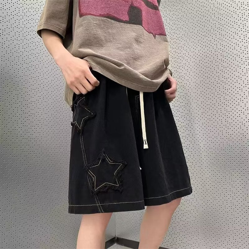 Men Jeans Hiphop XINGX Shorts Men's Summer Casual Oversize