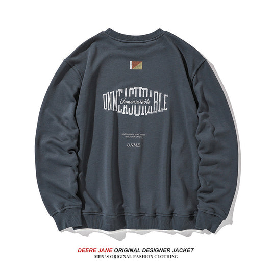 Men Pullover Hoodie Spring Sweater Men's Loose All-Match American Style Trend