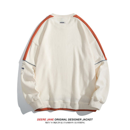 Men Pullover Hoodie Spring Multicolor Hoodie Men's Retro Loose Vintage Casual