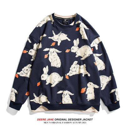 Men Pullover Hoodie Sweater Men's Spring Loose Trendy All-Match Couple