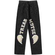 Men Jeans Spring and Autumn Loose Denim Trousers