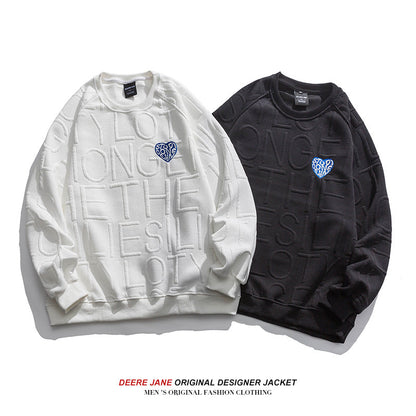 Men Pullover Hoodie Sweater Men's Spring and Autumn Loose Trendy Casual Top