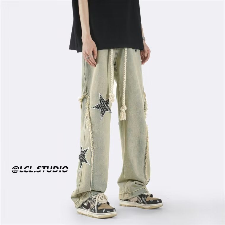 Men Jeans Retro XINGX Baggy Straight Trousers