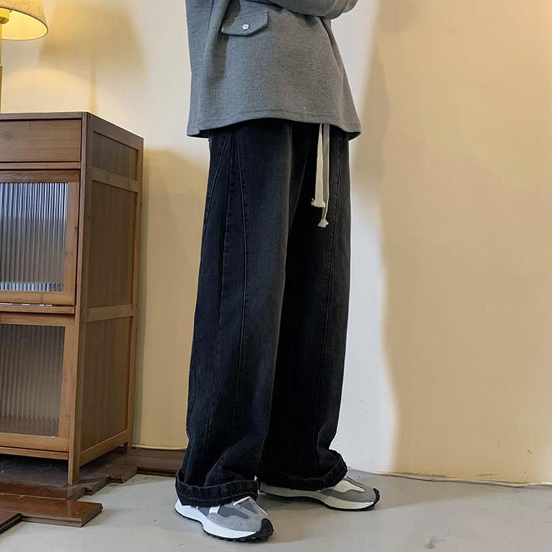 Men Jeans Vintage Second-Hand Black Color Jeans