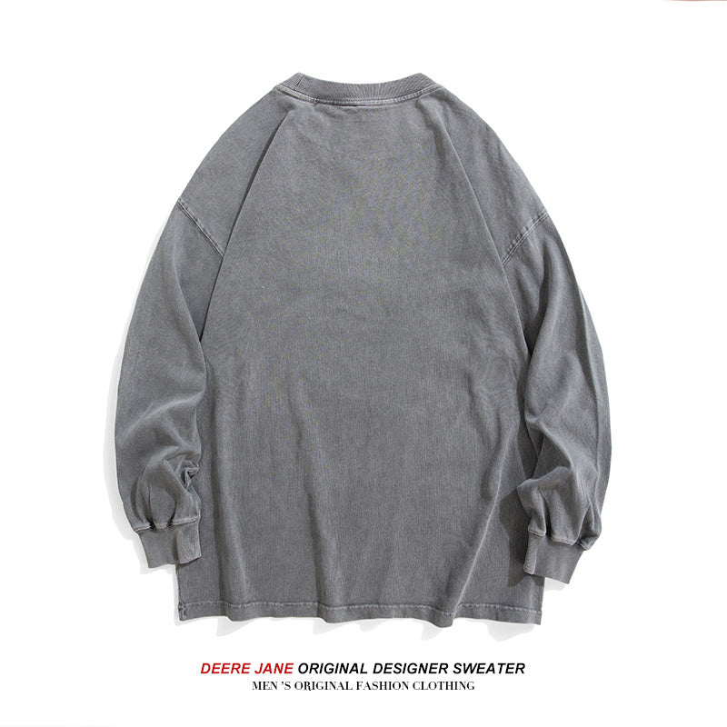 Men Pullover Hoodie Spring Sweater Men's Loose All-Match Simple Leisure