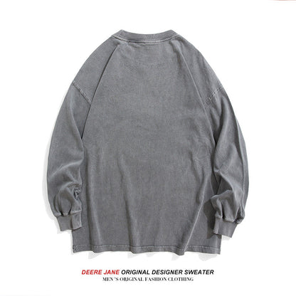 Men Pullover Hoodie Spring Sweater Men's Loose All-Match Simple Leisure